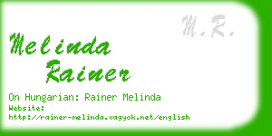 melinda rainer business card